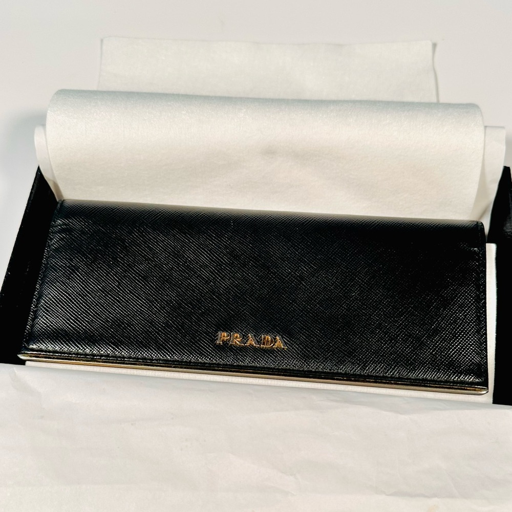 Authentic Prada Saffiano Leather Continental Wallet - Pristine